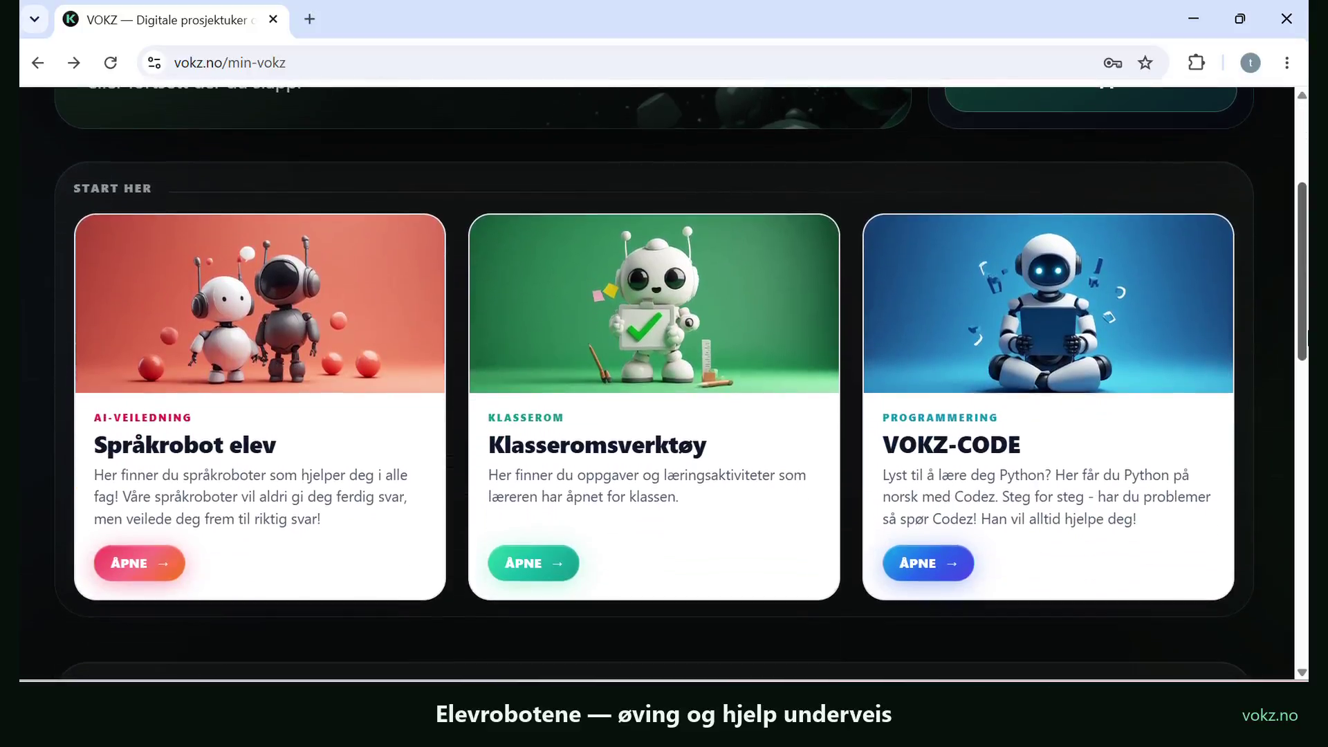 Forhåndsvisning: Elevrobotene i praksis